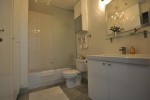Bathroom with vintage style Subway tiles at 303 - 549 Columbia Street, New Westminster